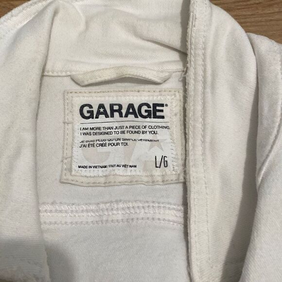 Garage white denim jacket size large - Picture 2 of 6